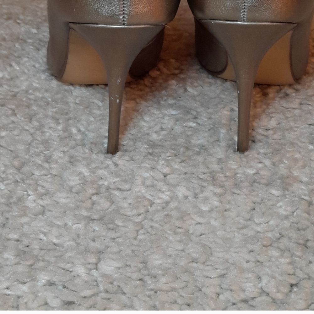 ZARA ROUND TOE Mettalic Round Toe Pumps Size 8 - Picture 8 of 16